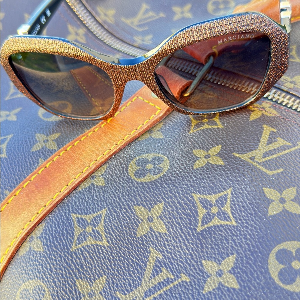 Marciano By Guess GM00007 05W Bronze Cat Eye Sunglasses Frame 54-20-140